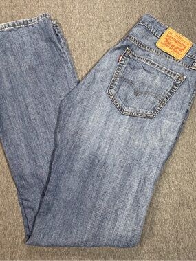 Levi's 527 Mens 32x34 Slim Fit Bootcut Medium Wash Denim Blue Jeans